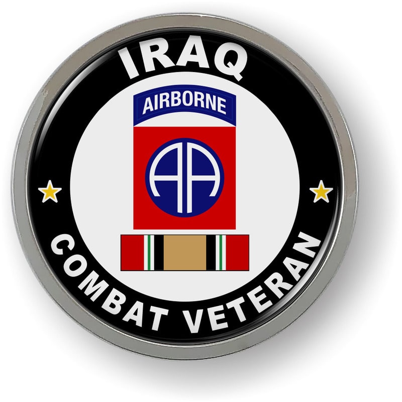 82nd Airborne Division Iraq Combat Veteran Emblem 82nd Airborne Division Iraq Combat Veteran Emblem